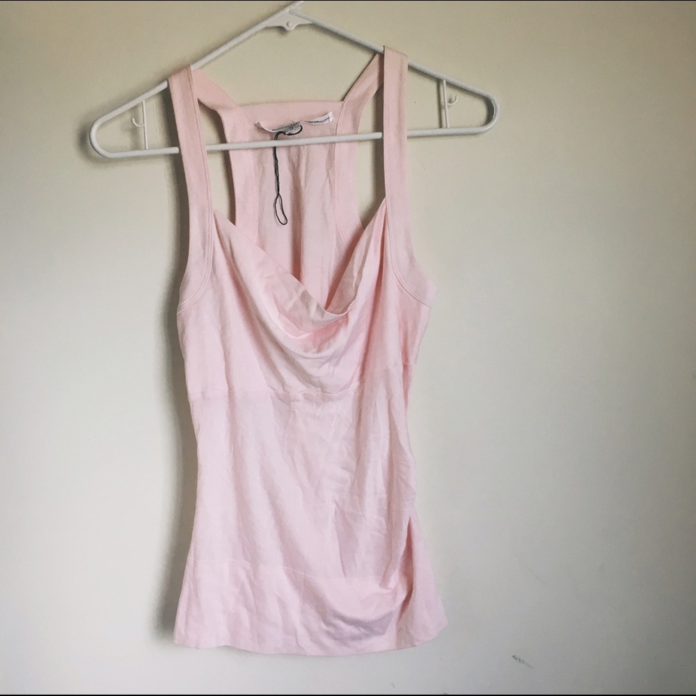 DVF silk and cotton tank top halter cowl neck